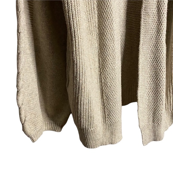 Treasure & Bond Women's Oatmeal Knit Long Line Cardigan - Picture 5 of 6